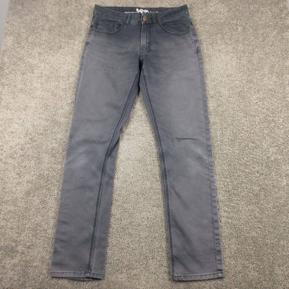 Bulltetprufe Jeans Mens 30x34 Gray Faded Stretch Regular Straight Denim Pants